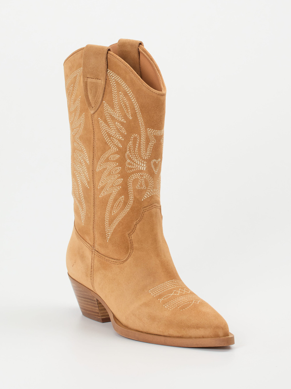 Ralph Harrison – Westernstiefel aus Veloursleder cognac