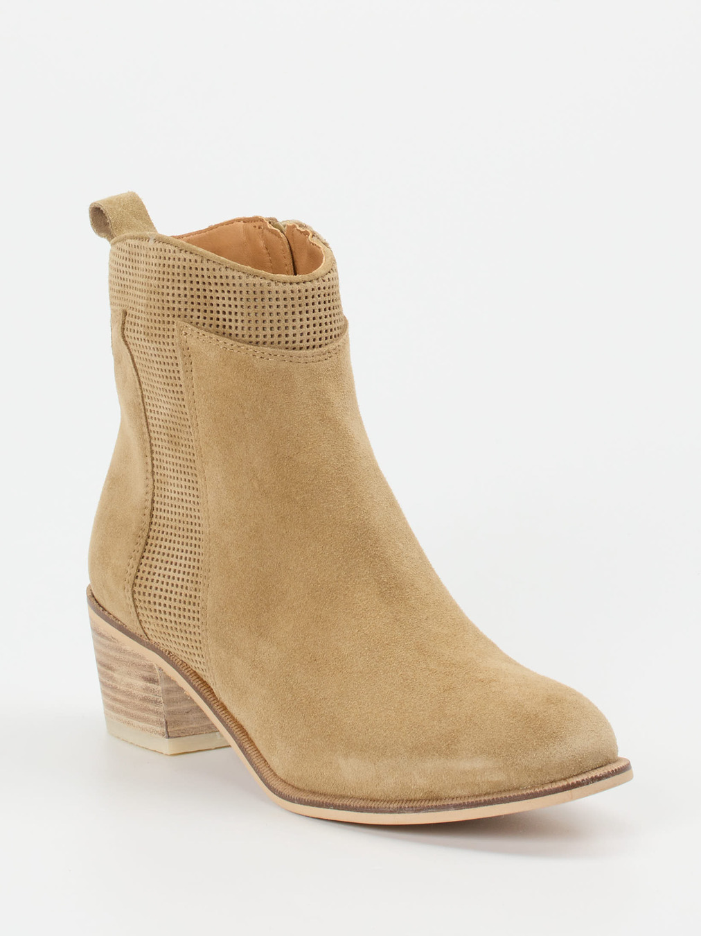 Ralph Harrison – Stiefeletten aus Veloursleder sandbeige