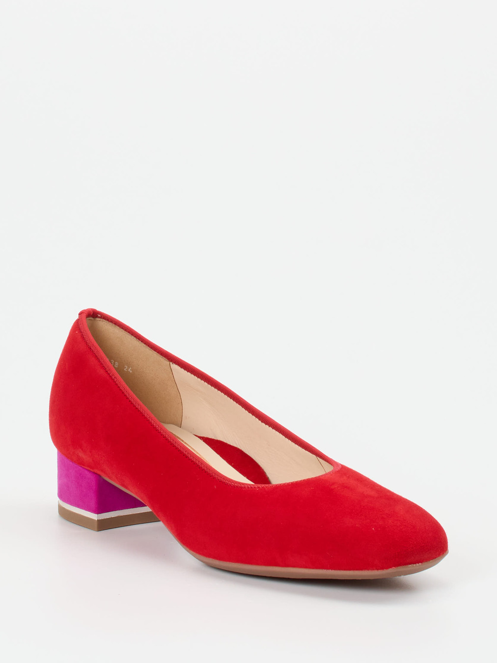 Ara – Pumps aus Veloursleder in Signalrot
