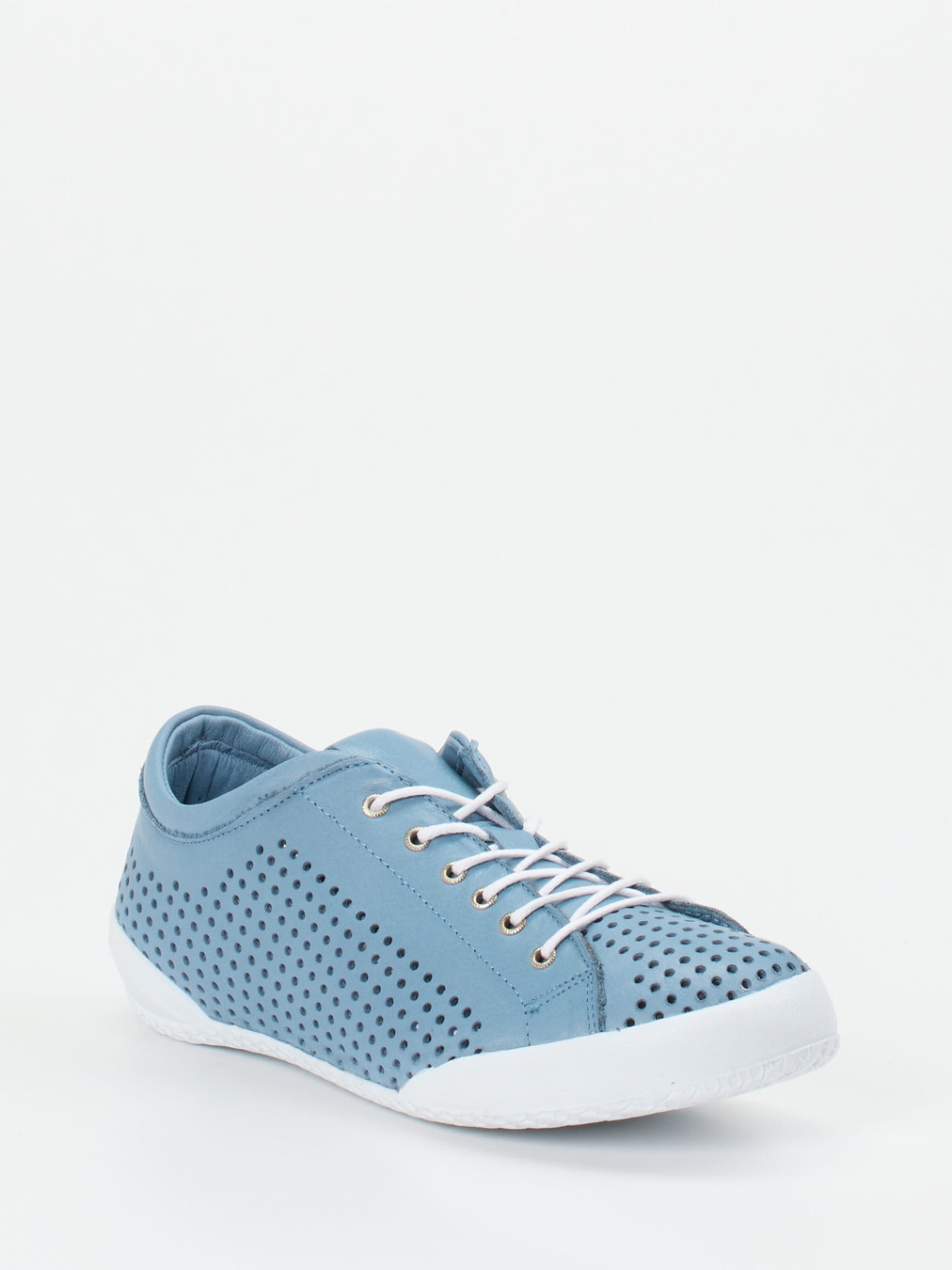 Andrea Conti – Sneaker aus Kalbleder jeansblau