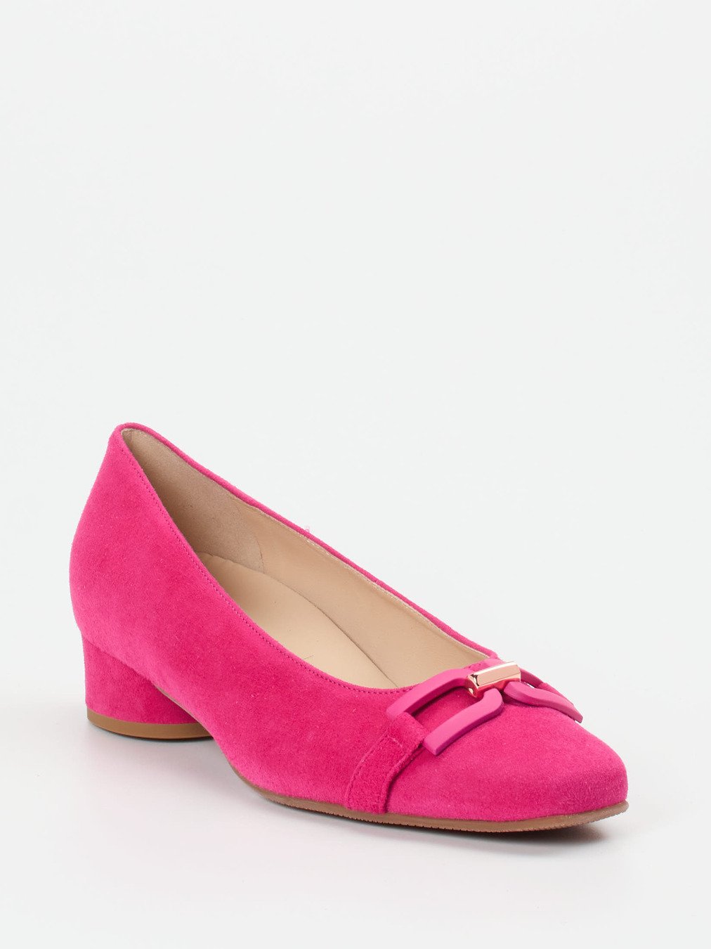 Hassia – Pumps aus Veloursleder in Fuchsia