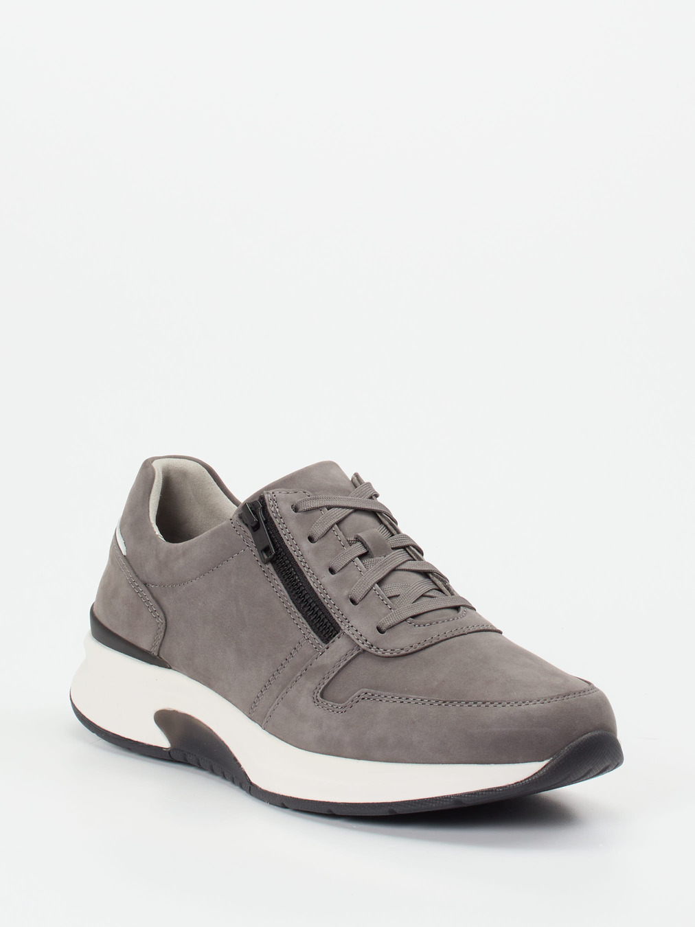 rollingsoft – Komfort-Sneaker aus Nubukleder grau