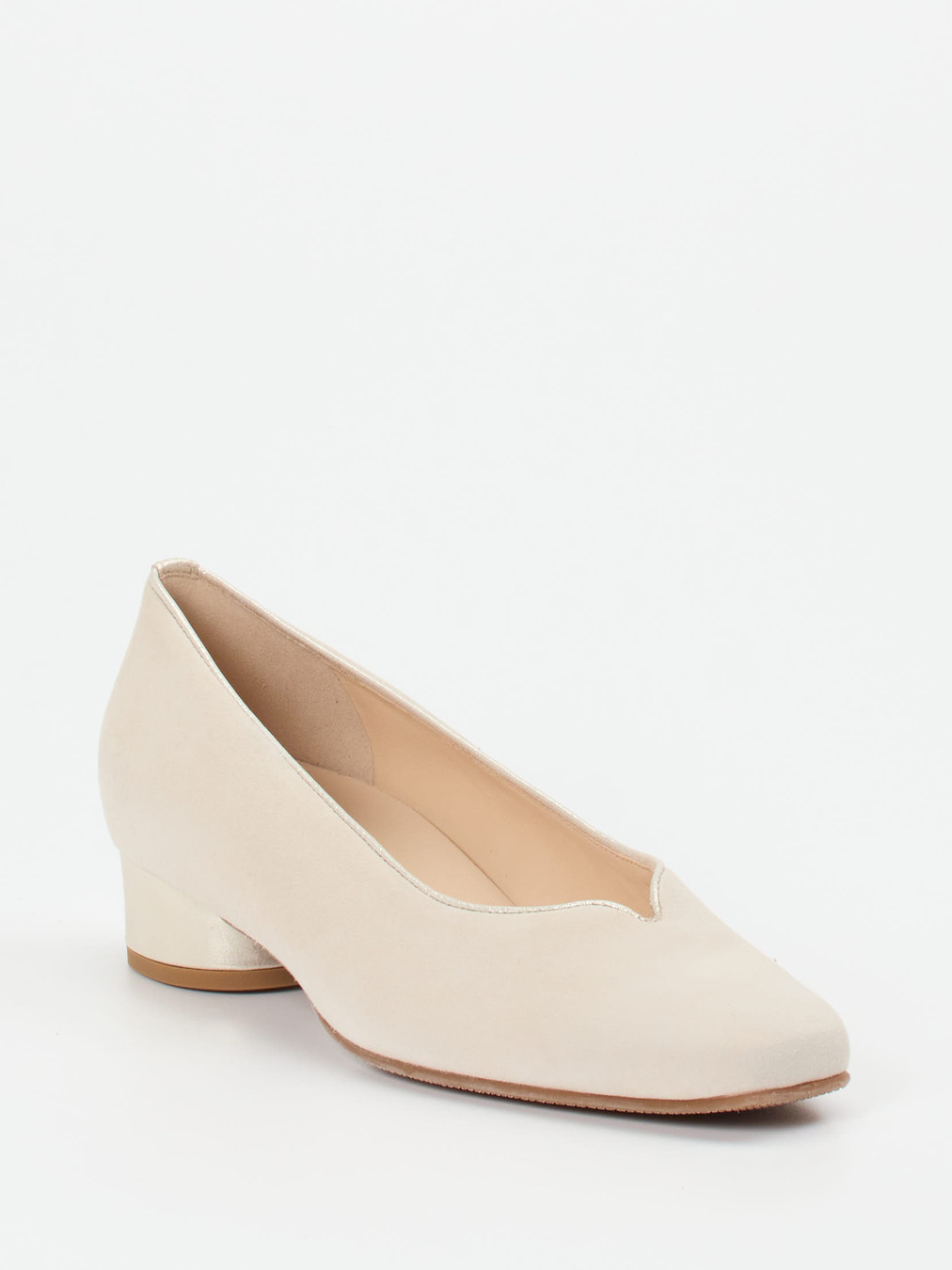 Hassia – Pumps aus Veloursleder in Beige