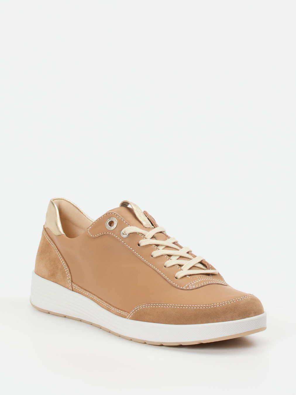 Ganter – Sneaker aus Velour- und Glattleder Hellbraun