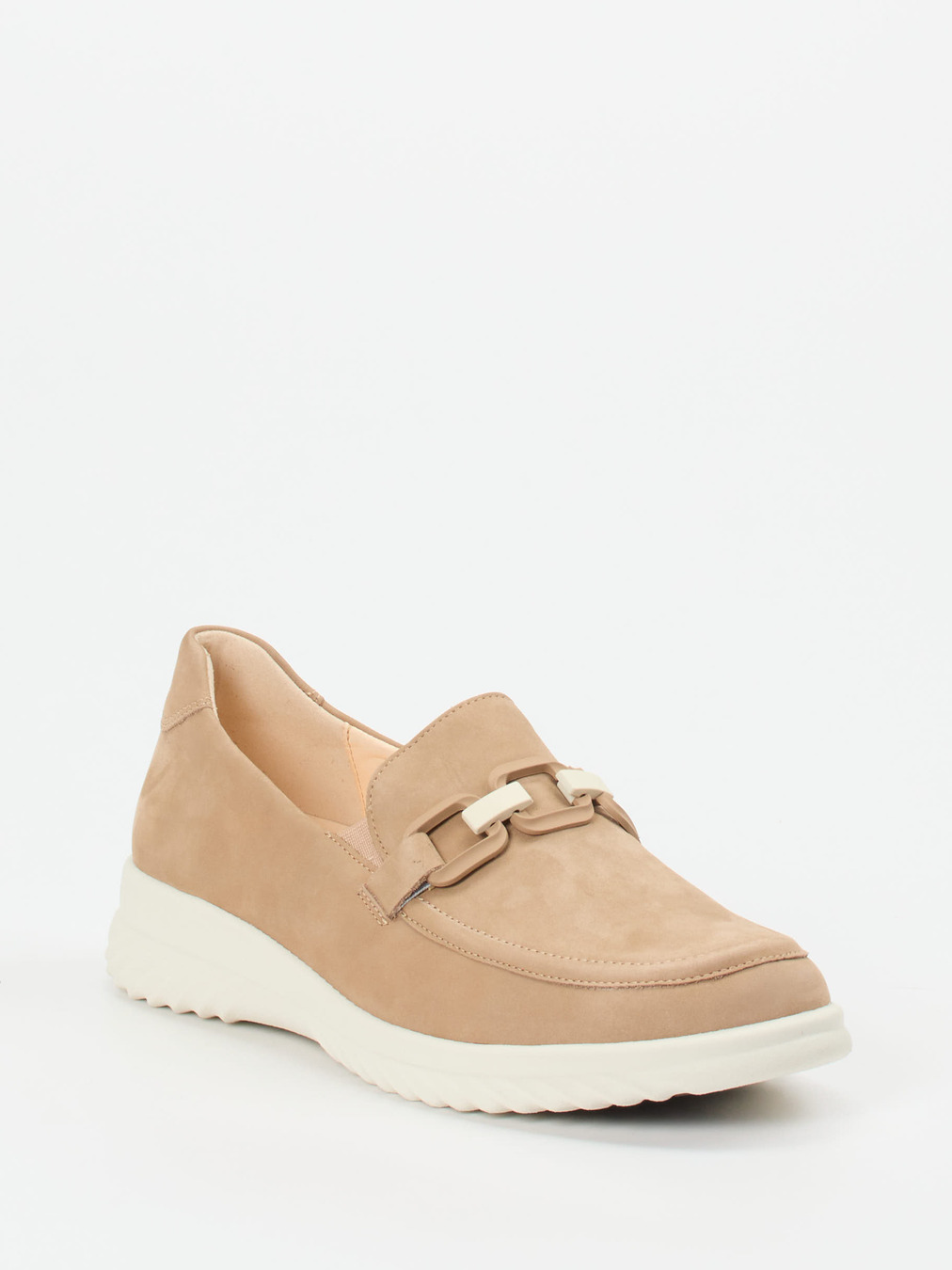 Ganter – Slipper aus Nubukleder in Beigebraun