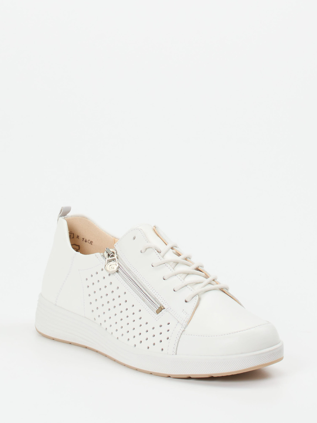 Ganter – Komfort-Sneaker aus Kalbleder weiß