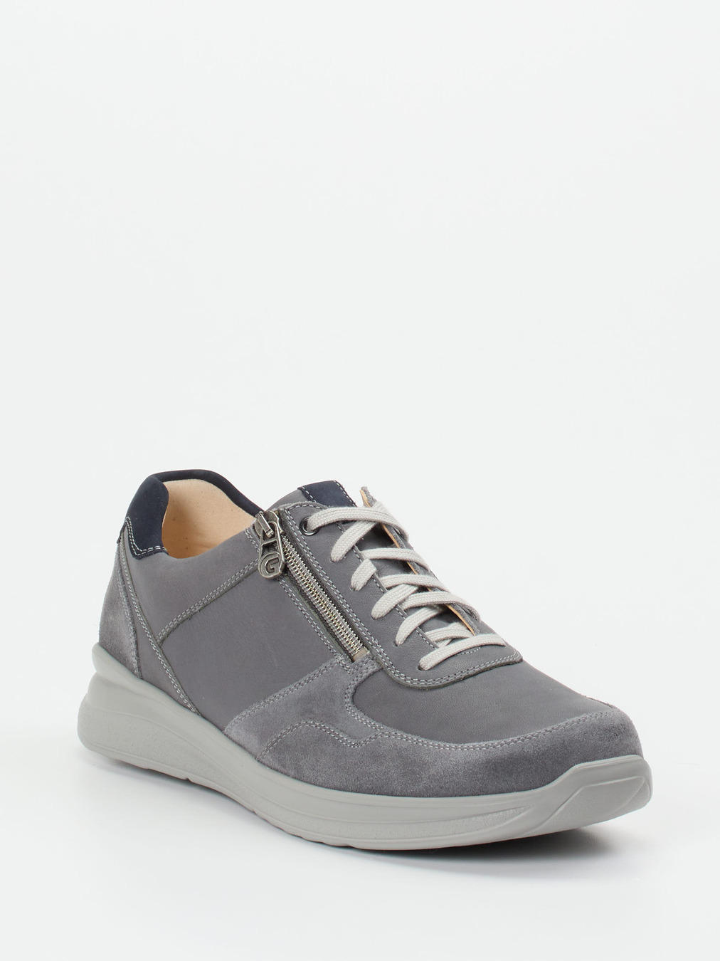 Ganter – Komfort-Sneaker aus Velourleder grau