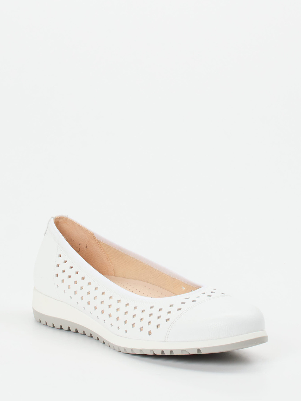 Gabor Comfort – Ballerinas aus Kalbleder weiß
