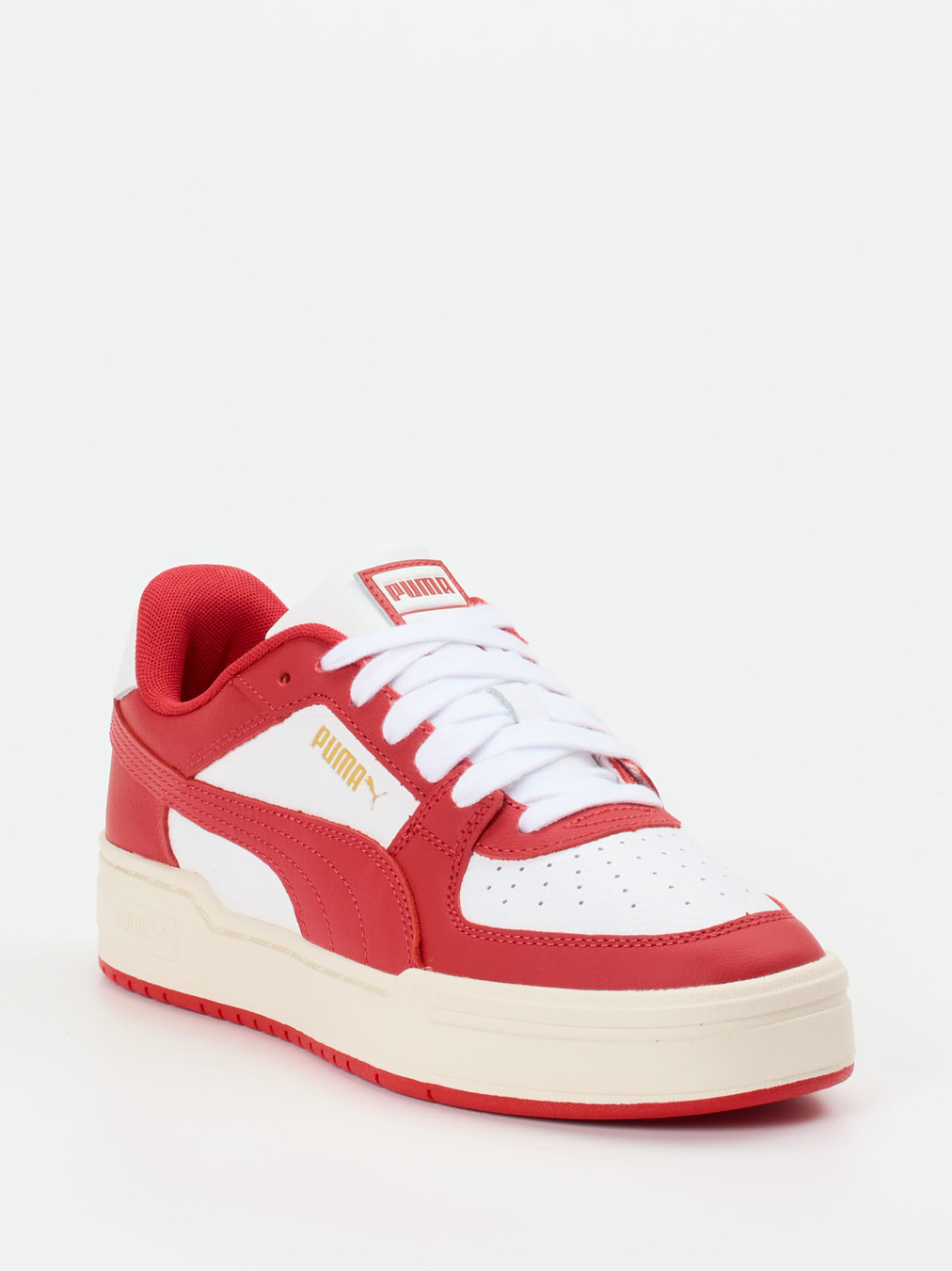Puma – Sneaker aus Leder und Mesh in Tomatenrot