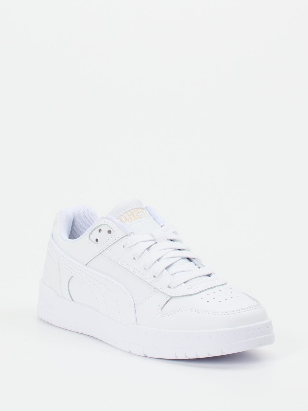 Puma – Sneaker aus Kalbleder in Weiß Gold