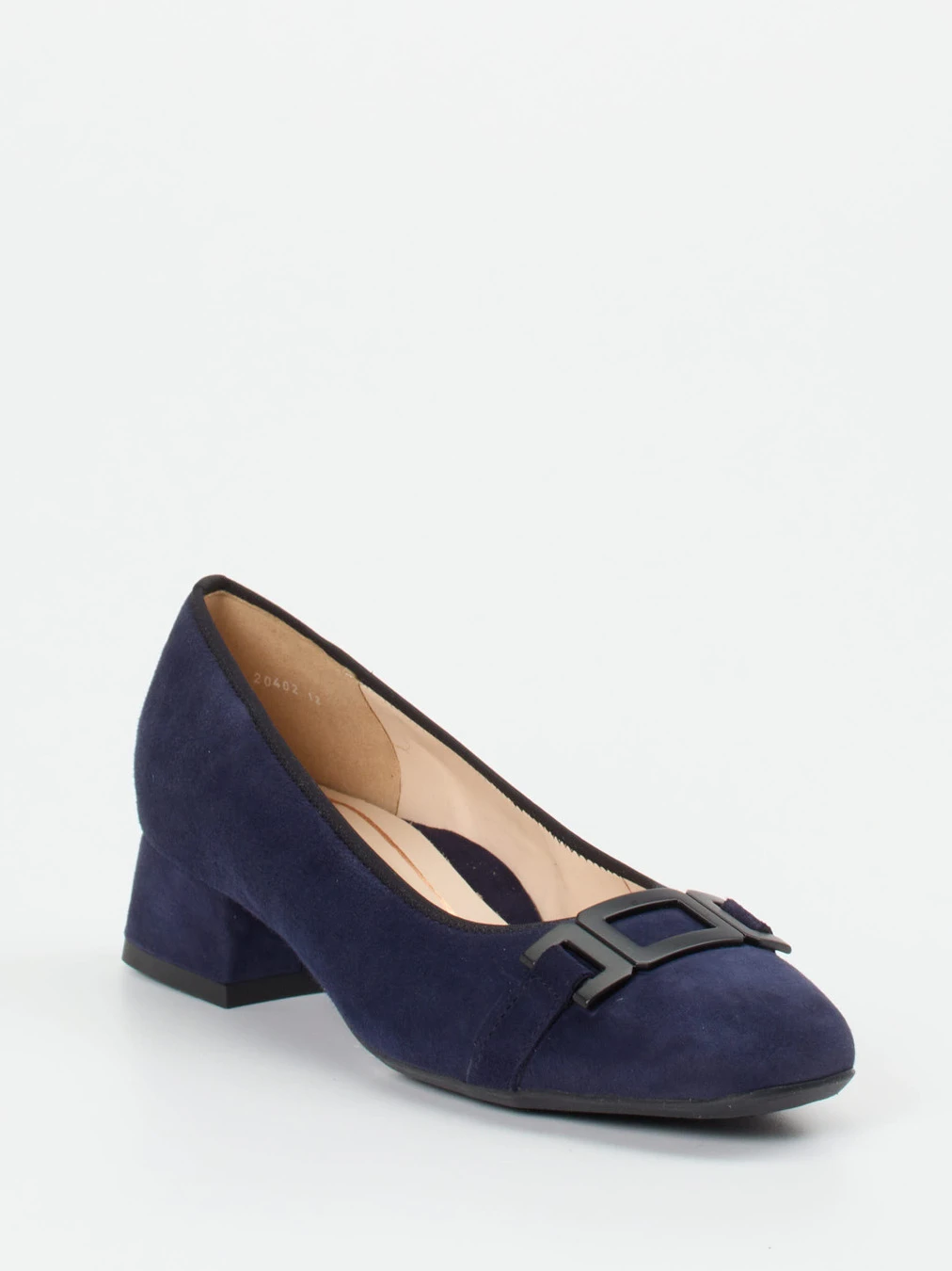 Ara – Blockabsatz-Pumps aus Veloursleder Dunkelblau