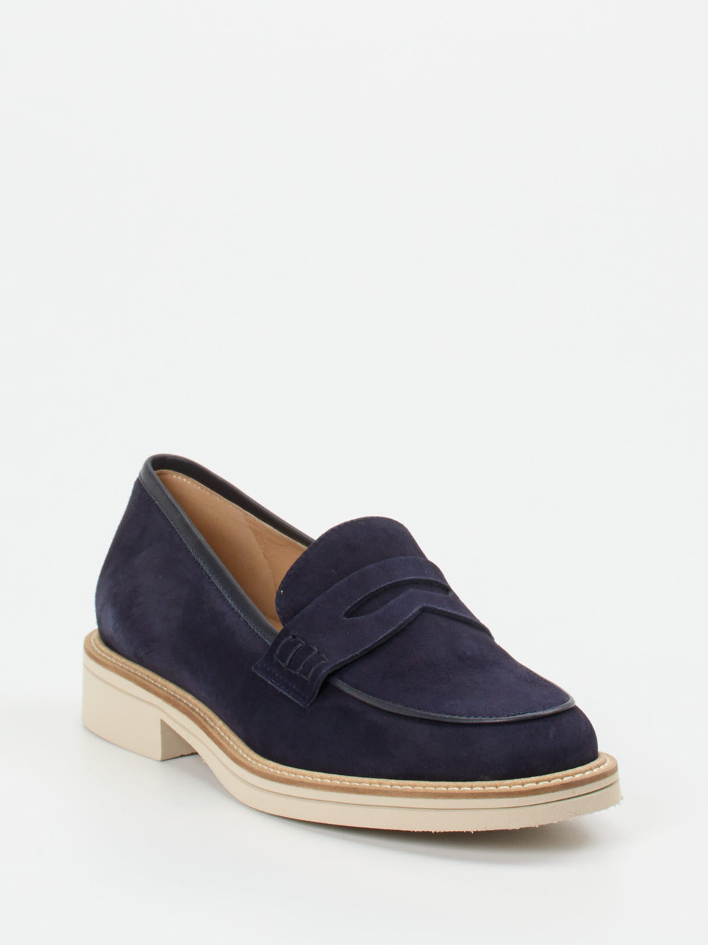 Mannori – Loafer aus Veloursleder Dunkelblau