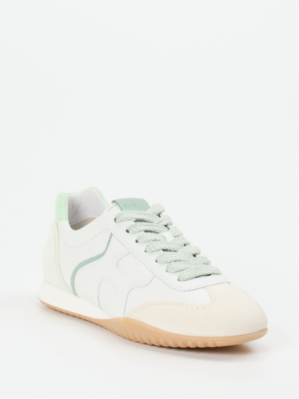 Hogan – Sneaker aus Lammleder in Weiß und Mint