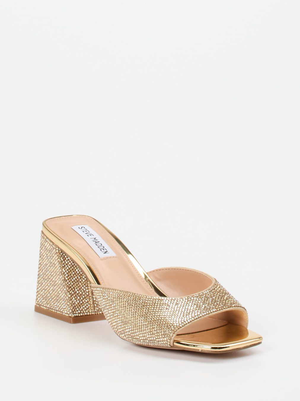 Steve Madden – Mules aus Metallicleder goldfarben
