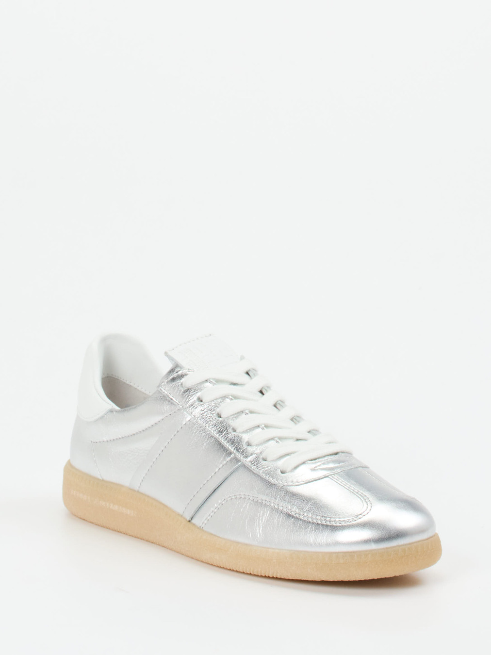 Kennel & Schmenger – Sneaker aus Metallicleder silber