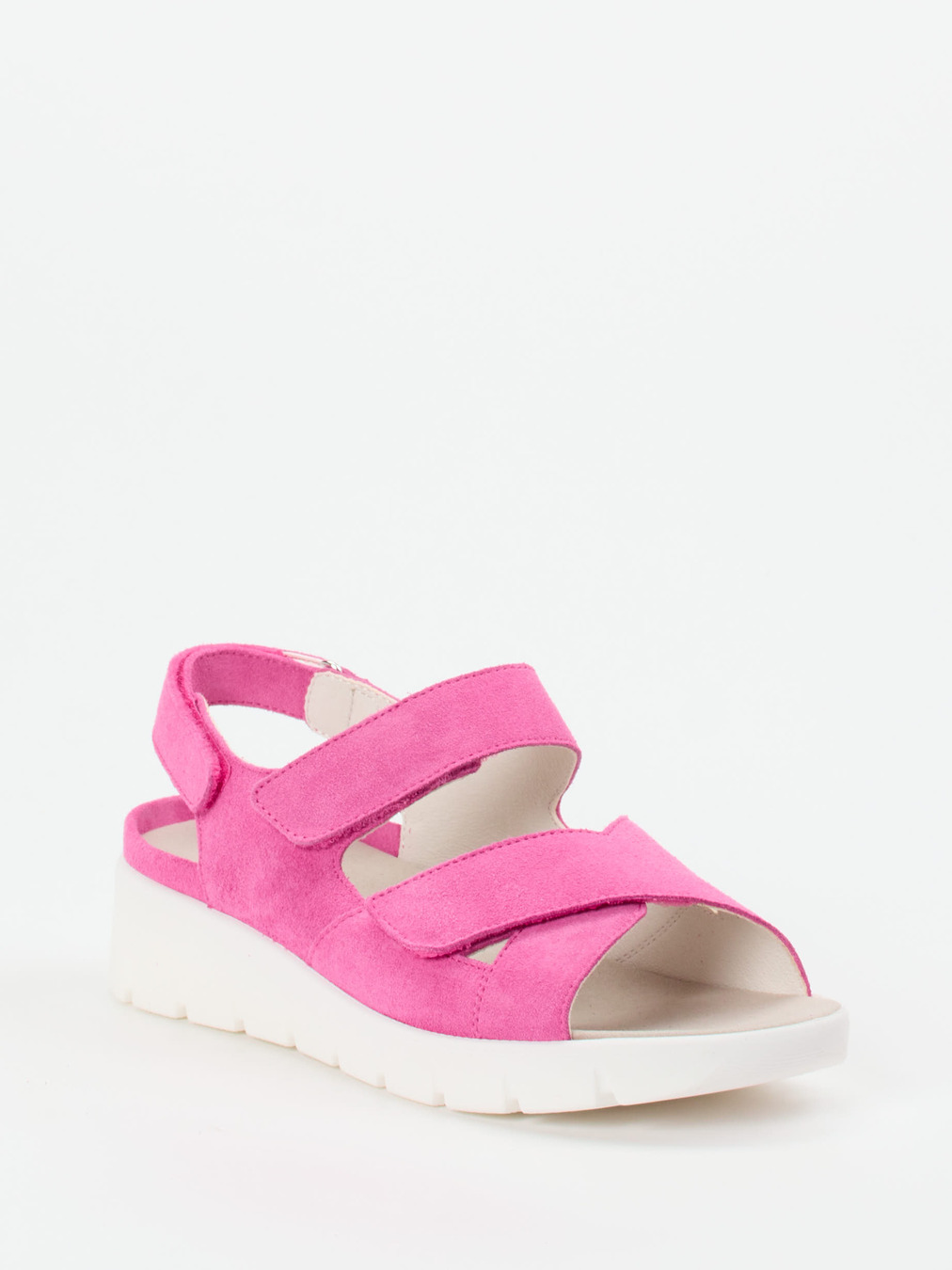 Waldläufer – Komfortsandale aus Veloursleder pink