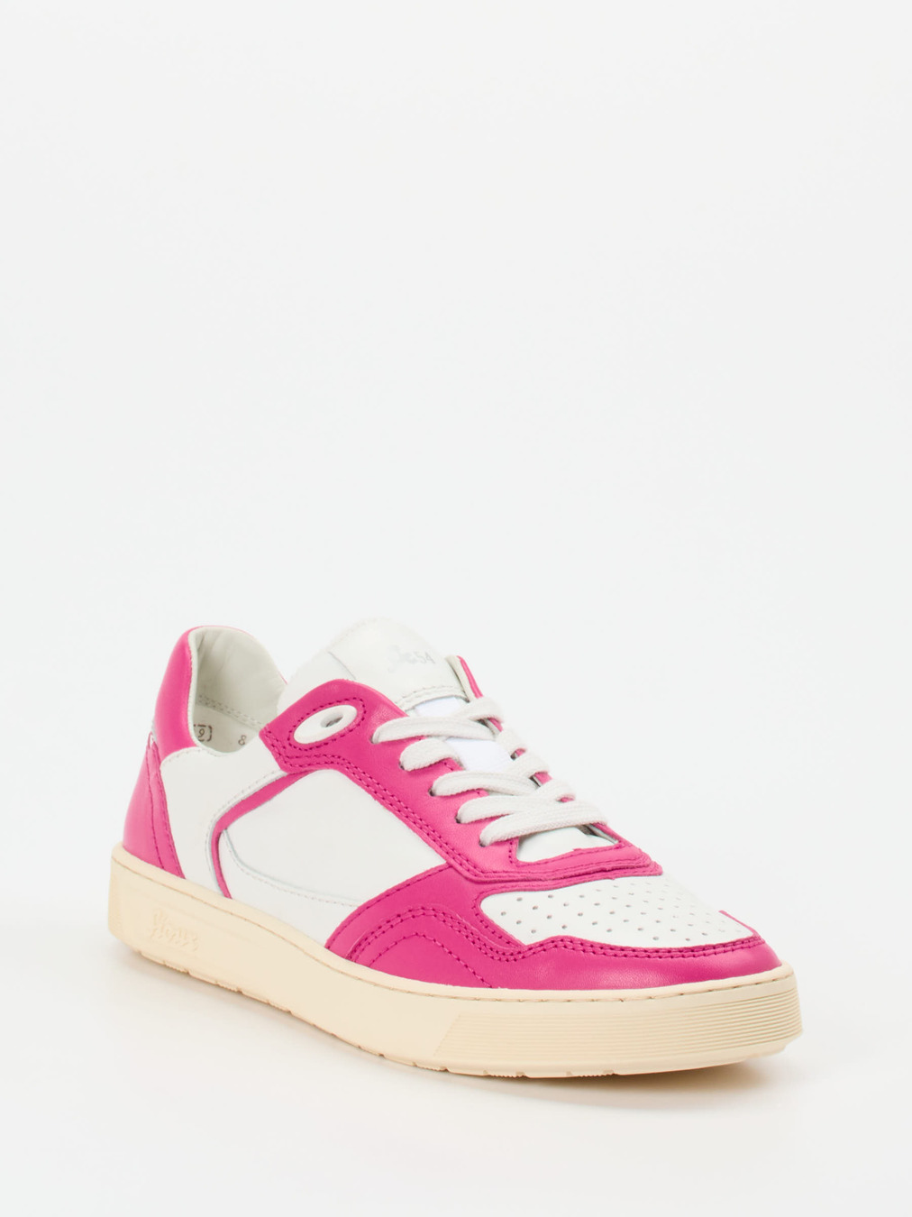 Sioux – Sneaker aus Kalbleder in Pink-Weiß