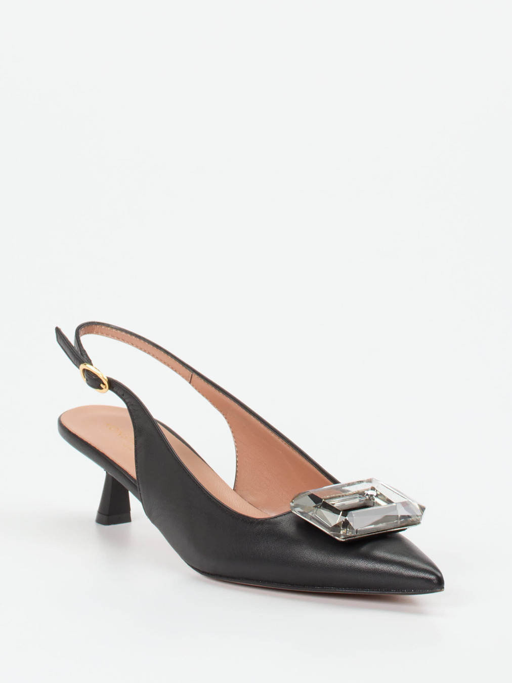 Konstantin Starke – Slingback-Pumps aus Lammleder schwarz