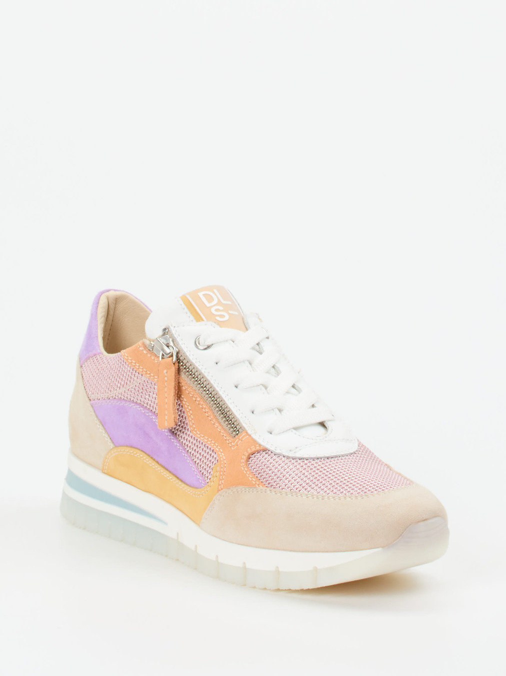 DL Sport – Plateau-Sneaker aus Nubukleder in Pastell