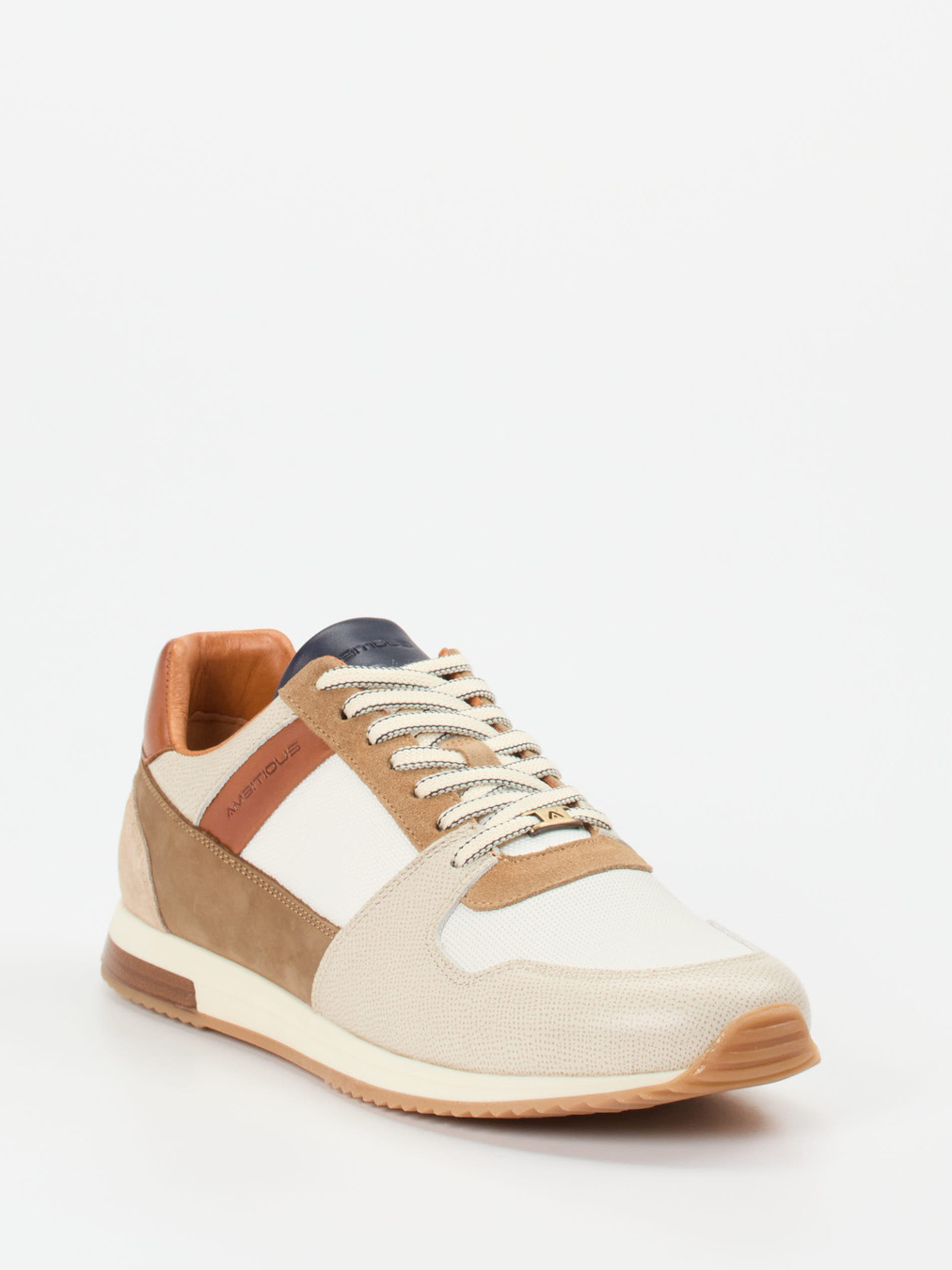 Ambitious – Retro-Sneaker aus Lammleder Beige