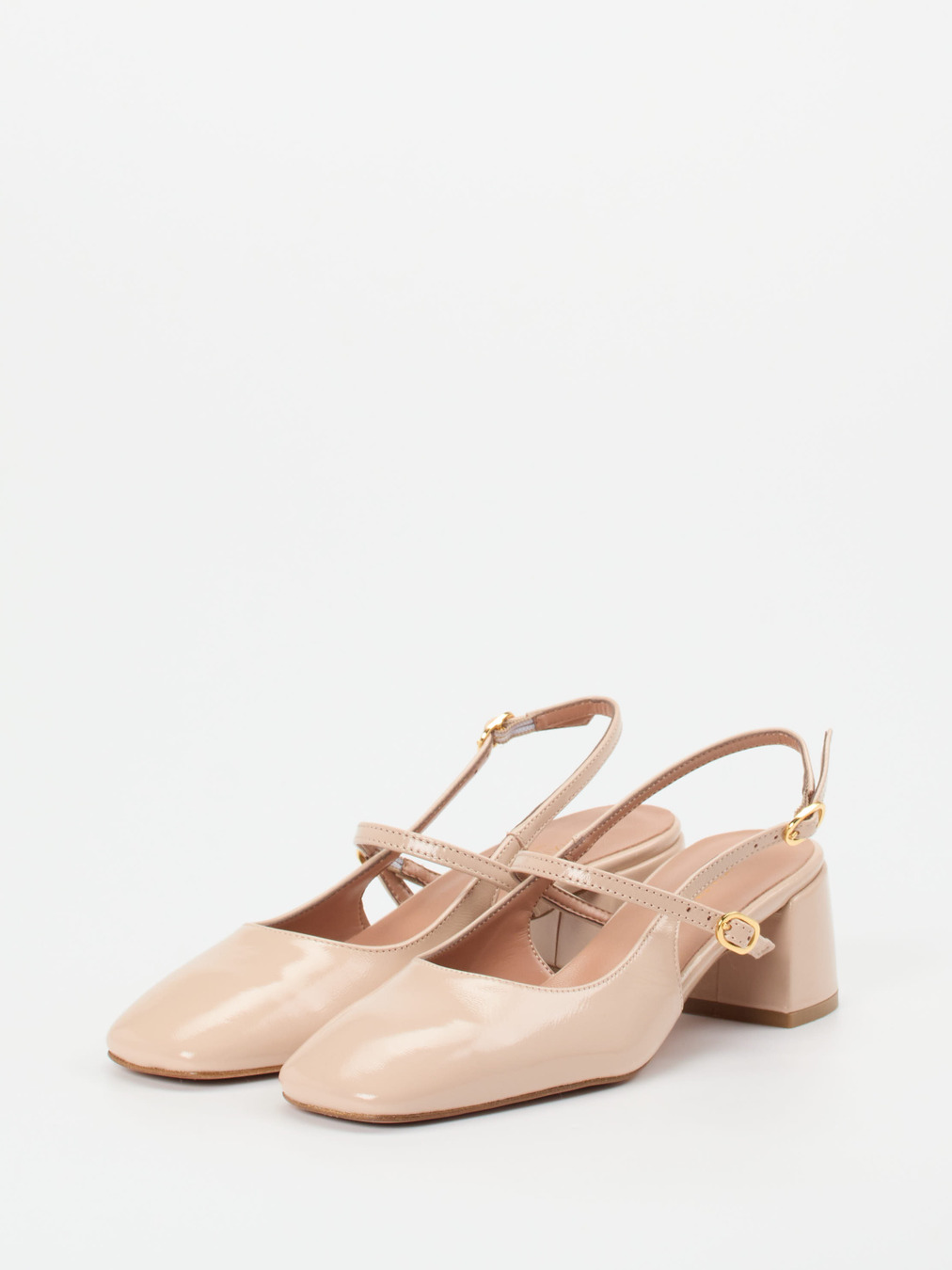 Konstantin Starke – Slingback-Pumps aus Lackleder beige