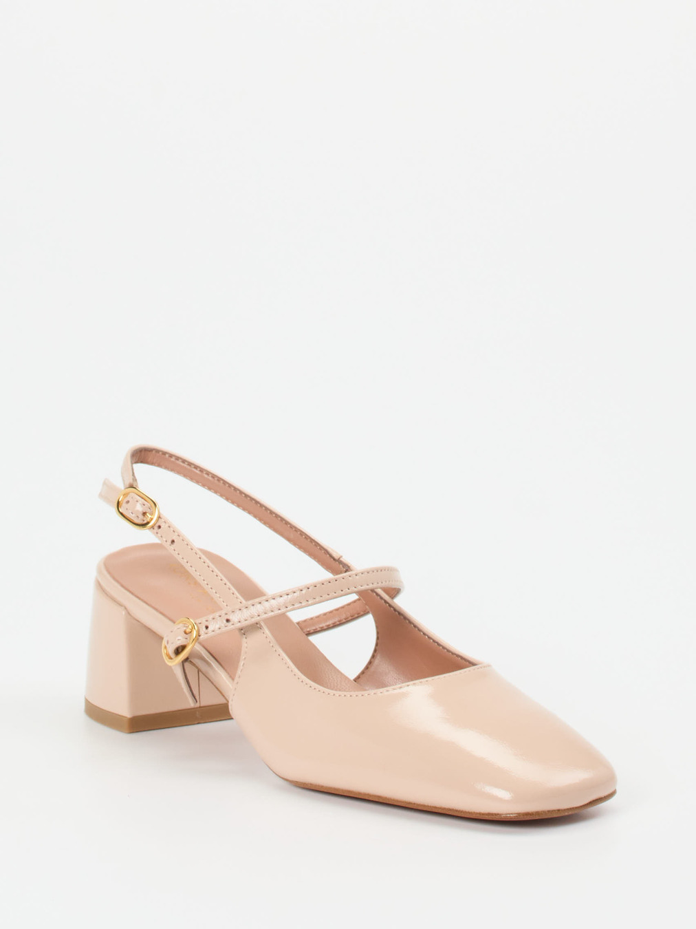Konstantin Starke – Slingback-Pumps aus Lackleder beige
