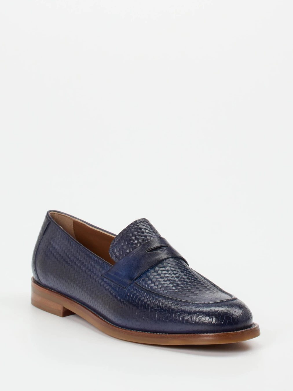 Konstantin Starke – Loafer aus geprägtem Leder Blau