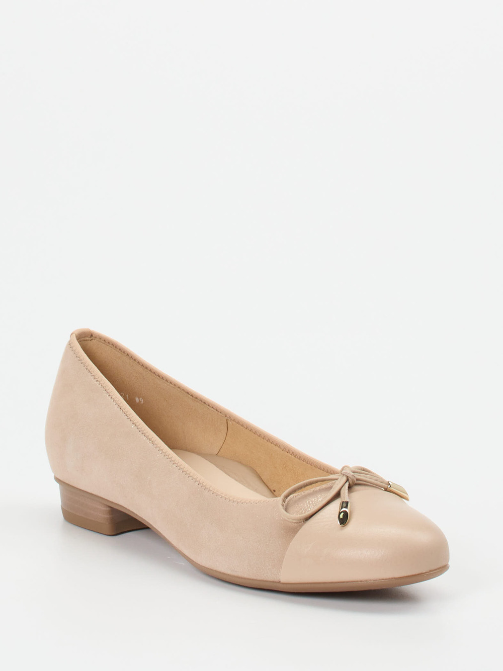 Ara – Ballerinas aus Metallicleder beige glänzend