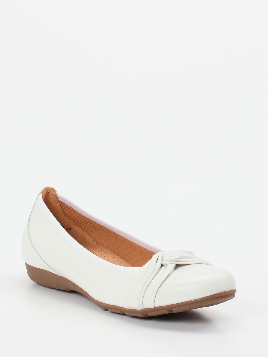 Gabor – Komfort-Ballerina aus Lammleder Offwhite