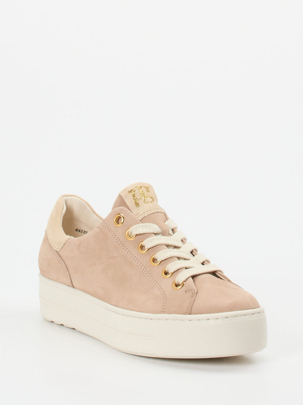 Paul Green – Plateau-Sneaker aus Nubukleder in Beige