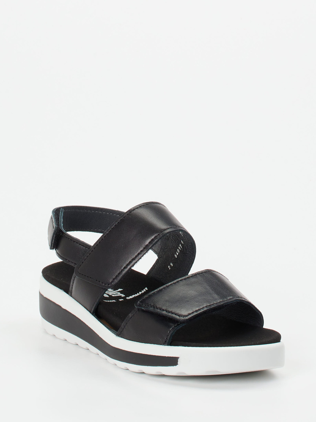 Semler – Klettsandalette aus Kalbleder Schwarz