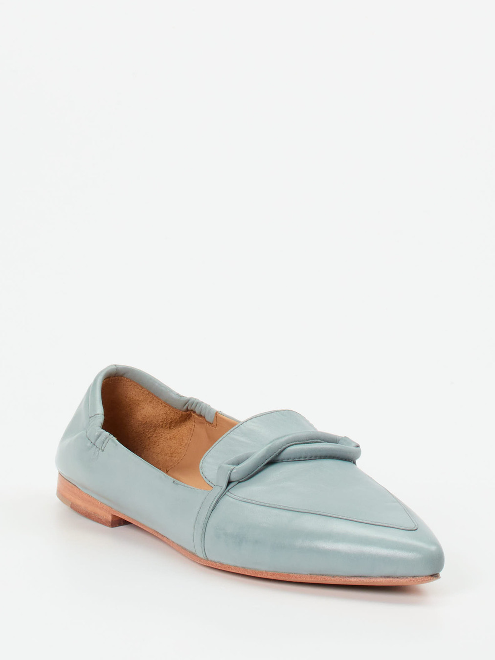 Andrea Puccini – Loafer aus Lammleder in Pastellblau