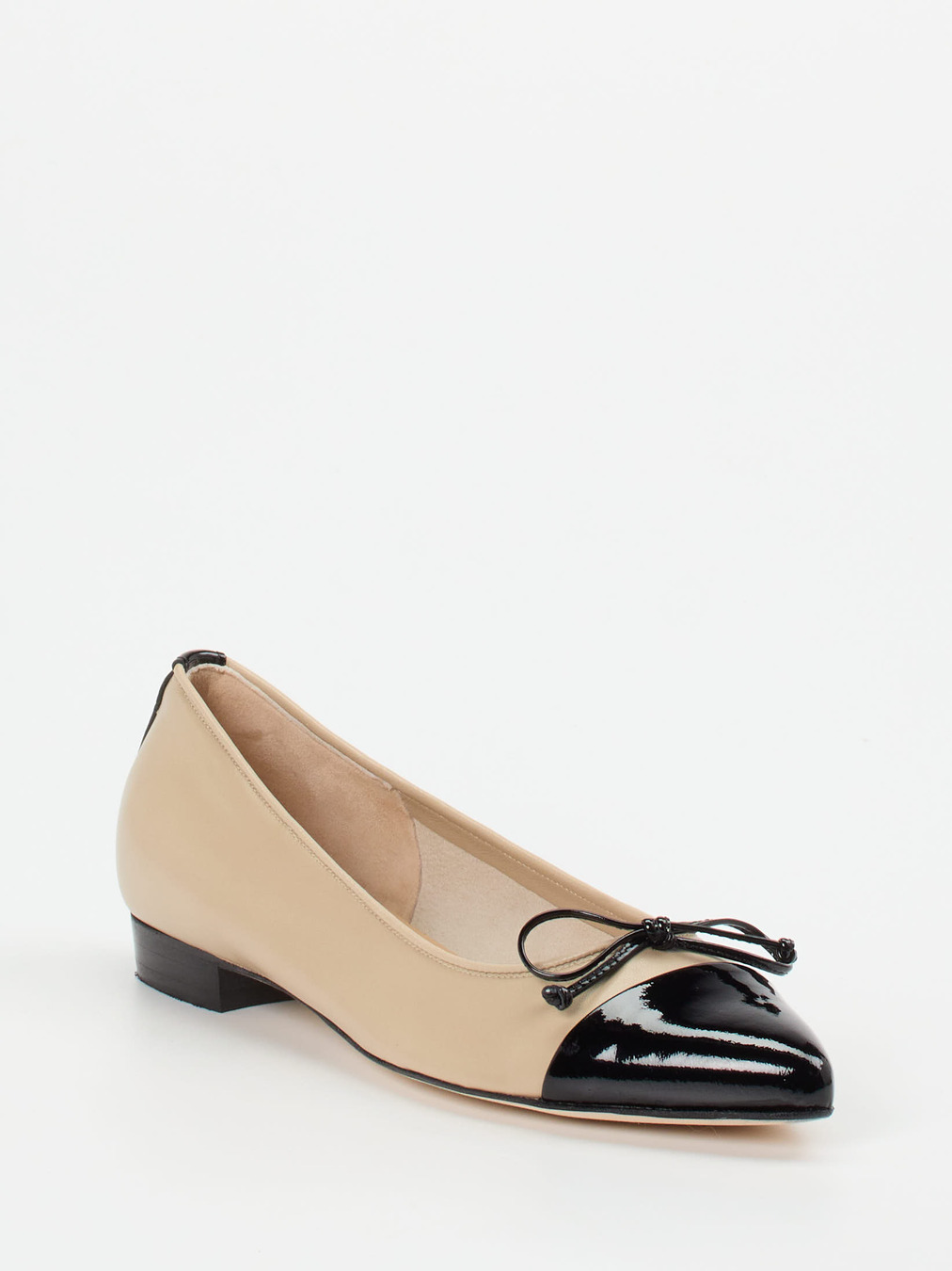 Mannori – Ballerinas aus Lammleder in Two-Tone-Optik