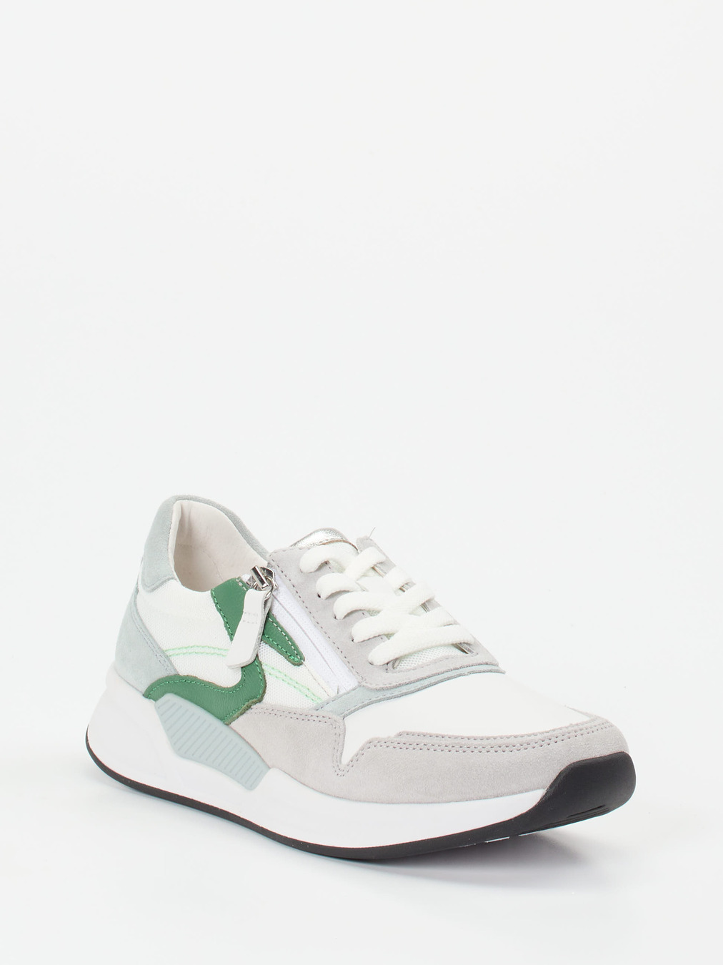 Gabor Comfort – Sneaker aus Veloursleder und Mesh Offwhite