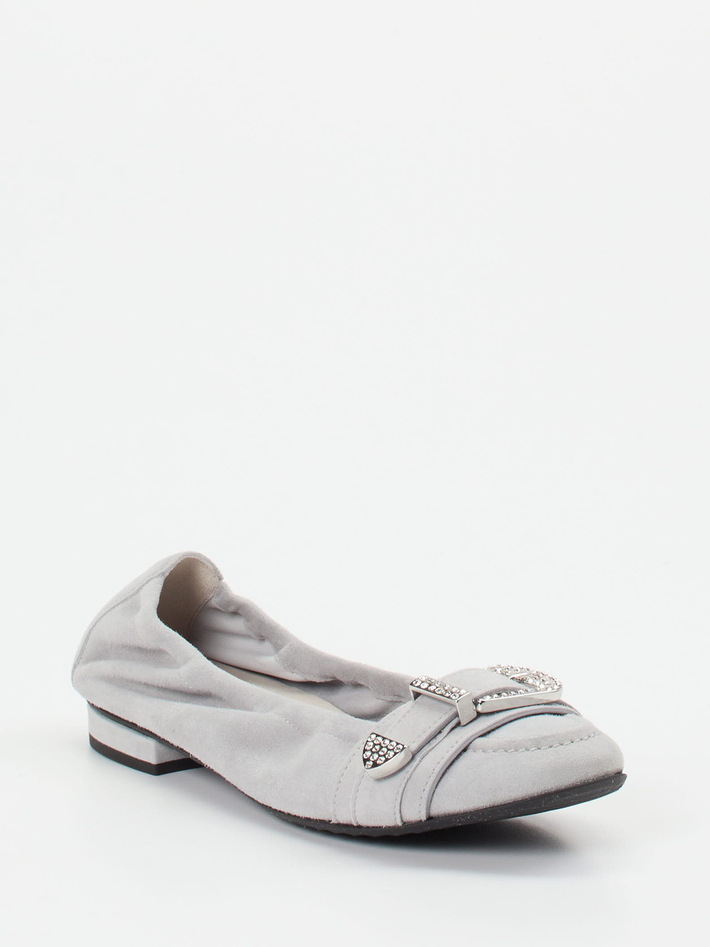 Kennel & Schmenger – Ballerinas aus Veloursleder hellgrau