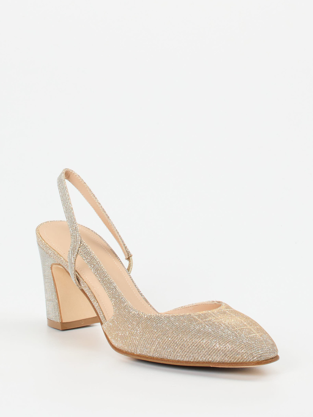 Konstantin Starke – Slingback-Pumps aus Metallicleder Gold