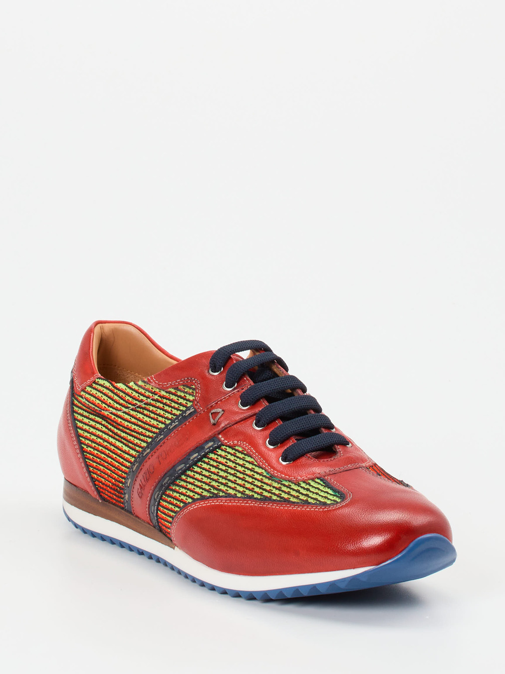 Galizio Torresi – Sneaker aus Kalbleder und Textil mehrfarbig