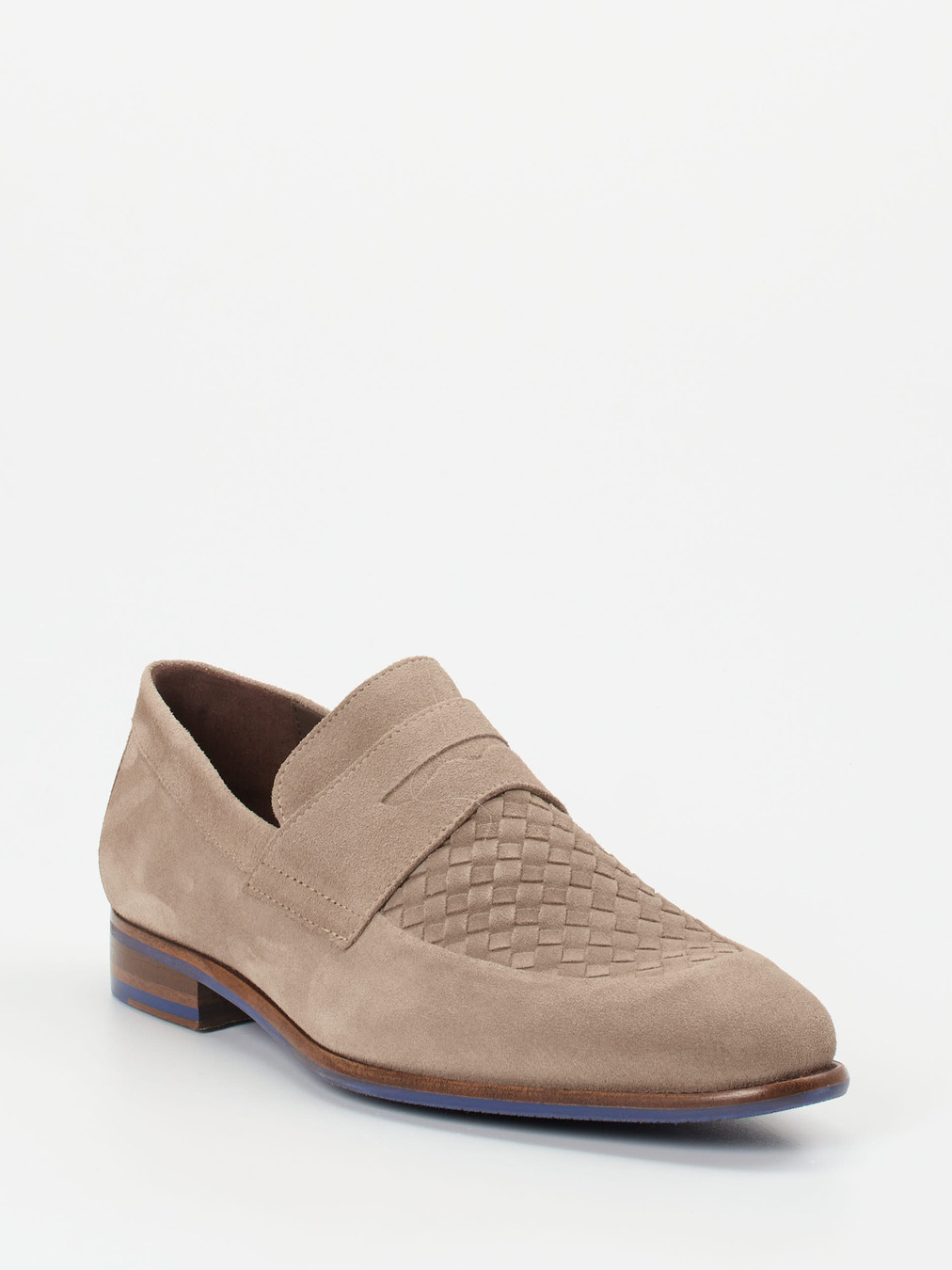 Floris van Bommel – Loafer aus Veloursleder sandbeige