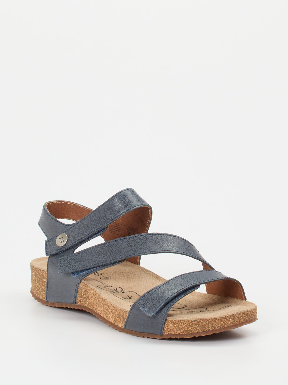 Josef Seibel – Sandalen aus Kalbleder stahlblau