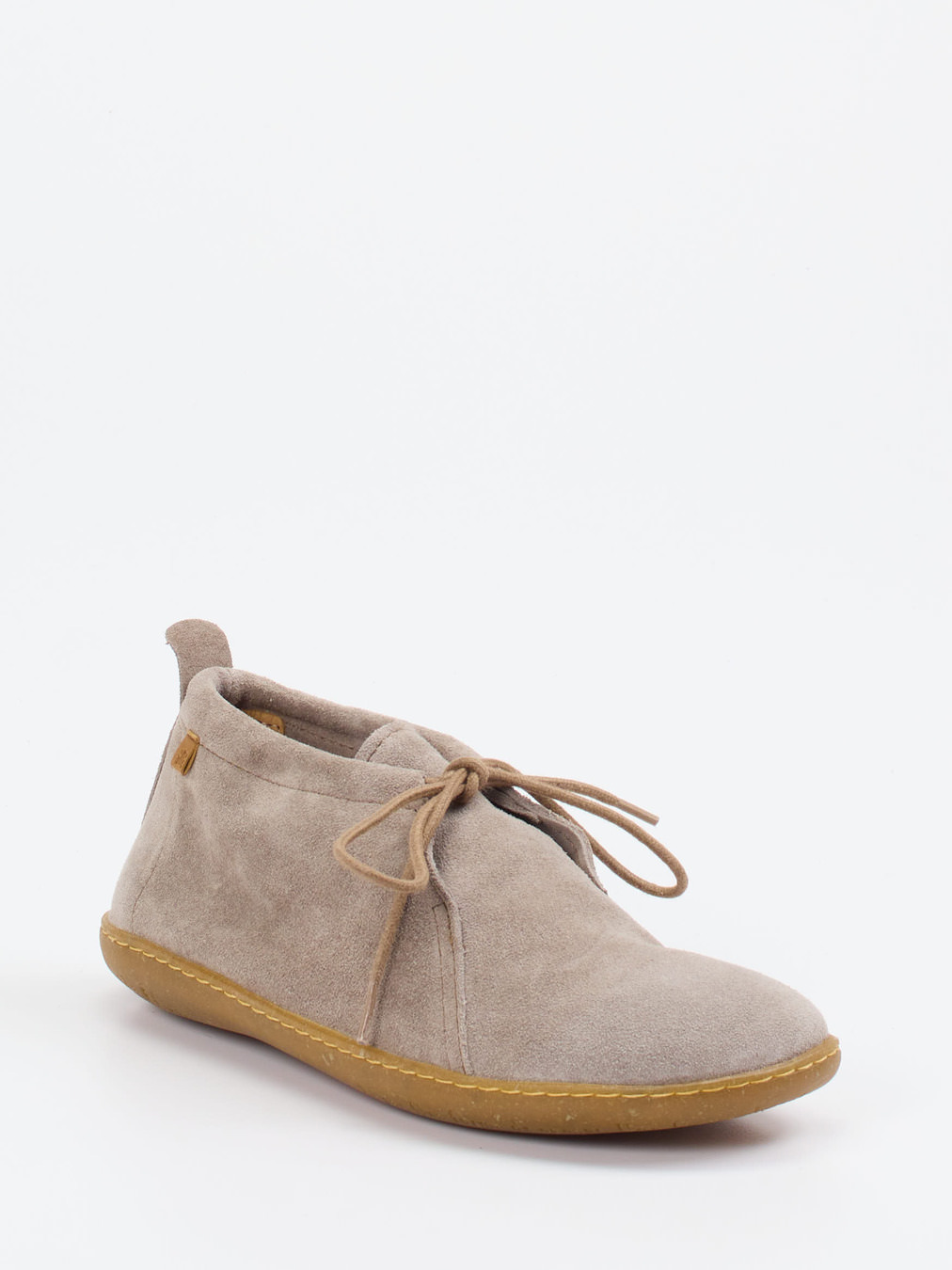 El Naturalista – Barfußschuh aus Veloursleder beigegrau