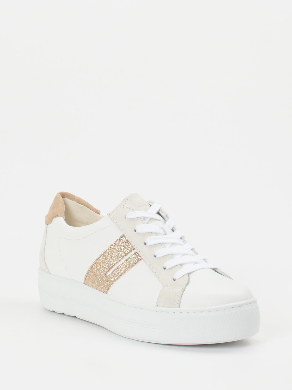 Paul Green – Sneaker aus Kalbleder mit Glitzereffekt