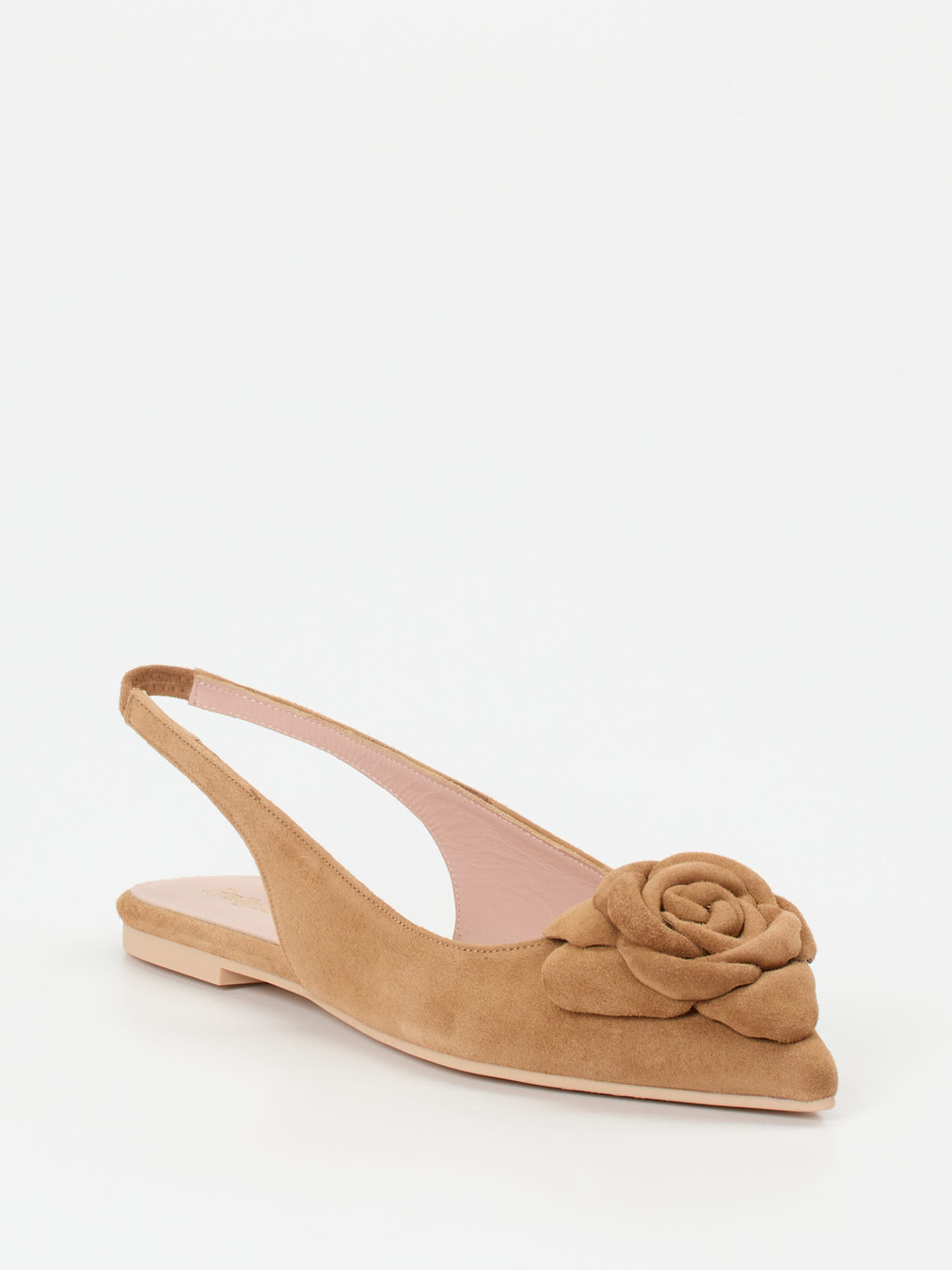 Pretty Ballerinas – Slingback-Ballerinas aus Veloursleder Braun