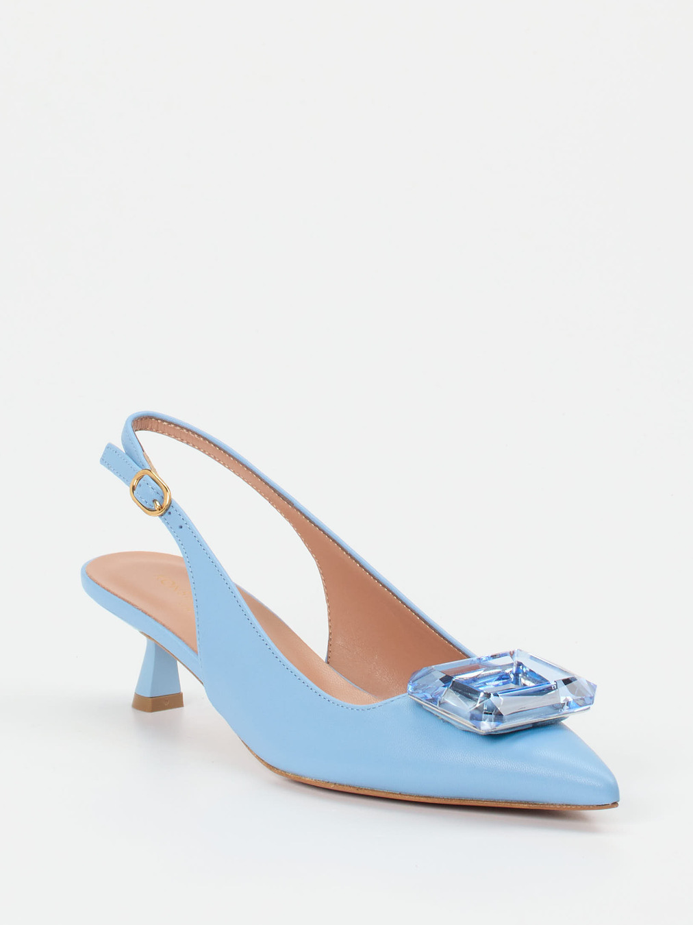 Konstantin Starke – Slingpumps aus Lammleder Himmelblau