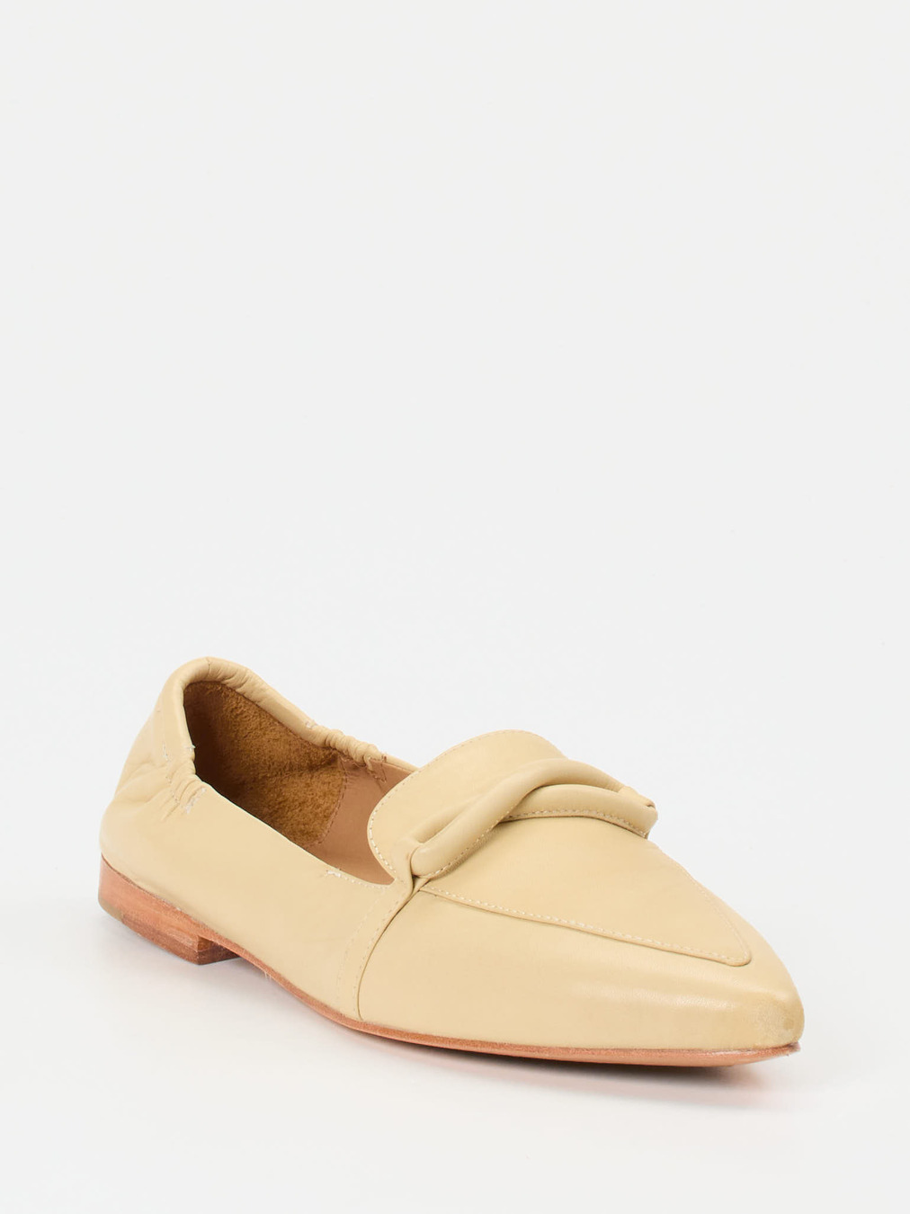 Andrea Puccini – Slipper aus Lammleder in Beige