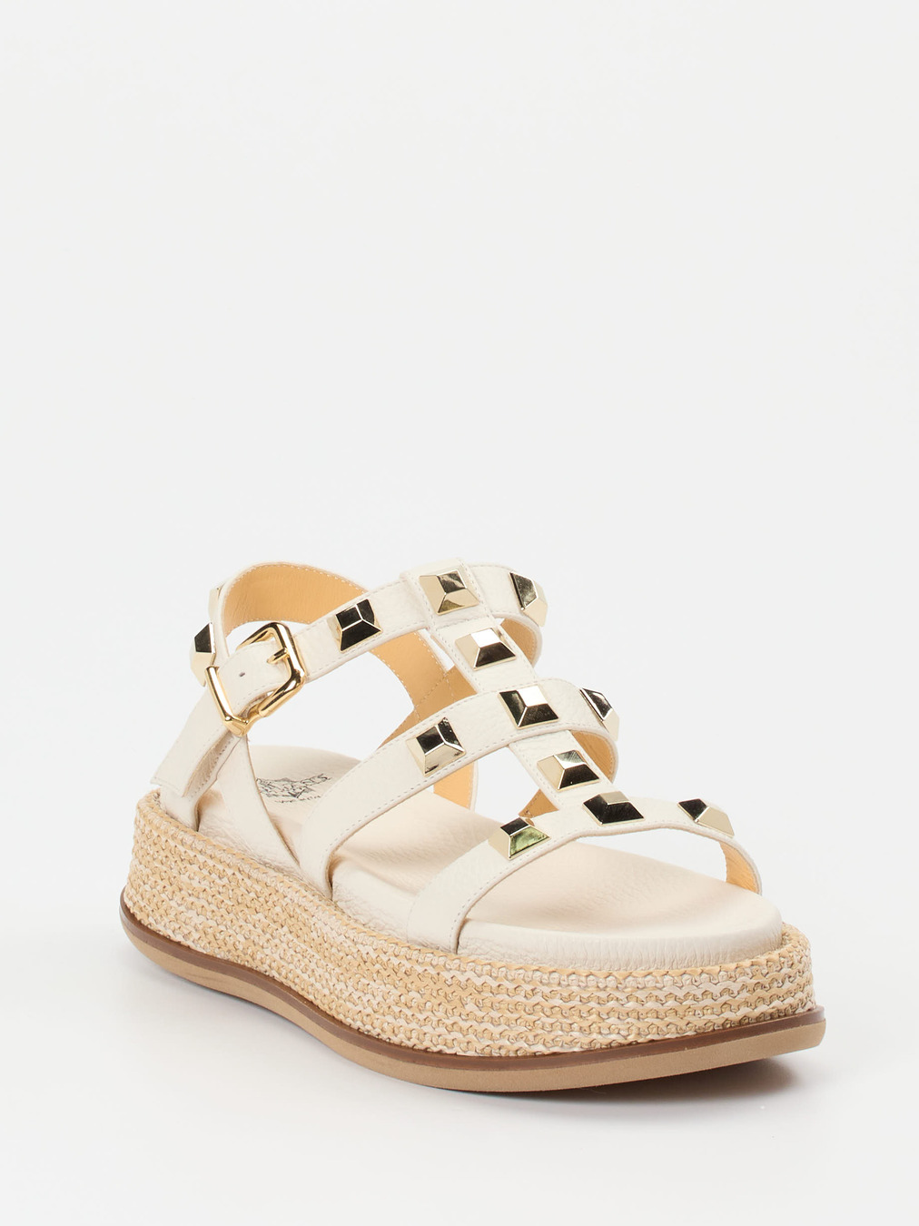 Truman's – Plateau-Sandalen aus Hirschleder in Beige