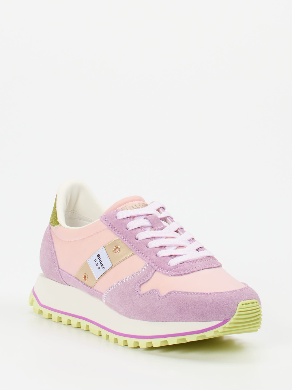 Blauer – Sneaker aus Veloursleder in Rosa