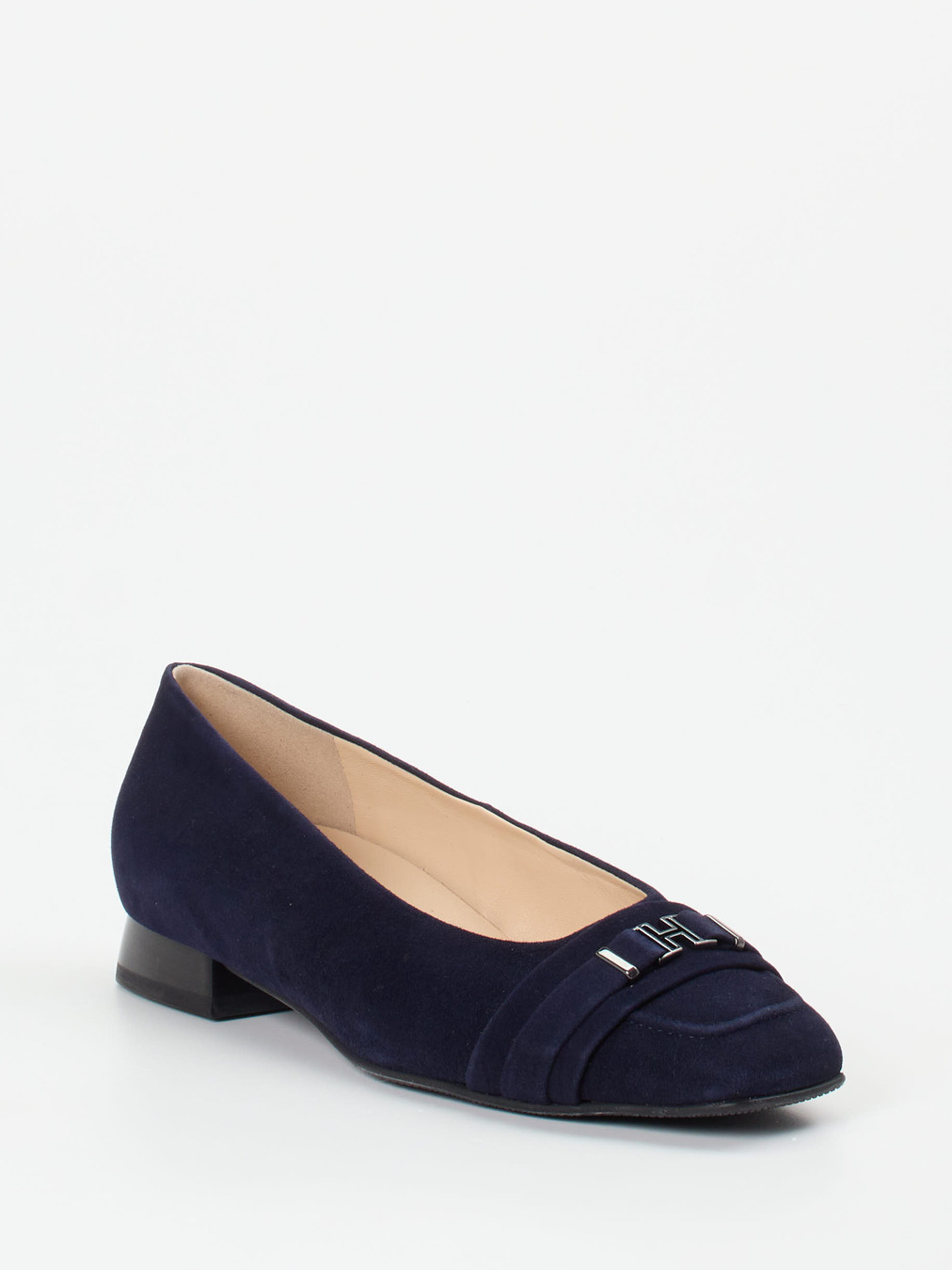 Hassia – Ballerinas aus Veloursleder Dunkelblau