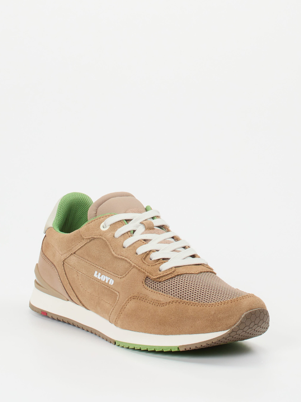 Lloyd – Retro-Sneaker aus Veloursleder Sandbraun