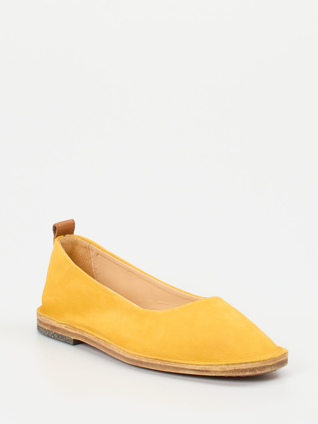 Joe – Slipper-Ballerinas aus Nubukleder gelb