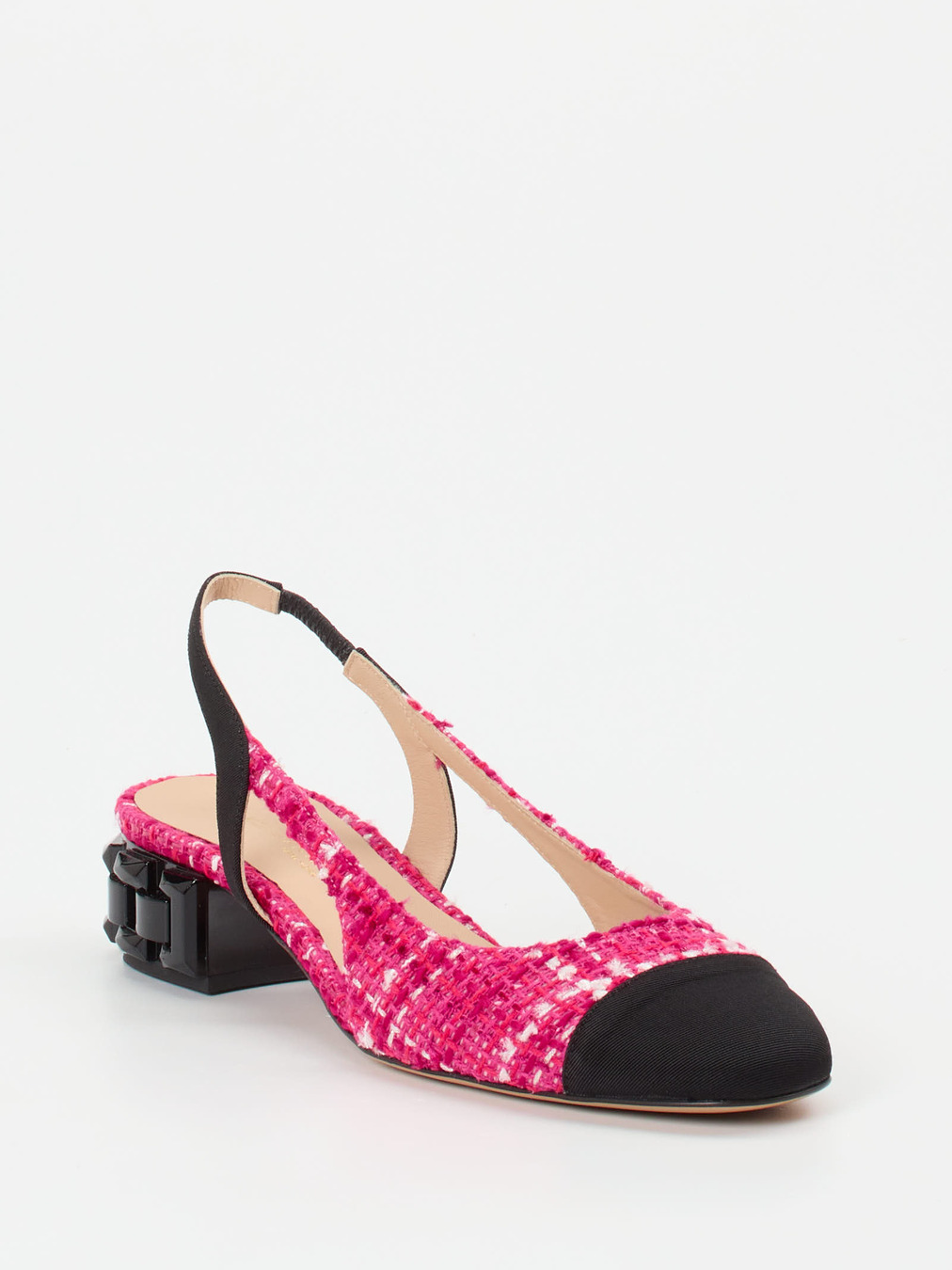 Konstantin Starke – Slingback-Pumps aus Bouclé-Textil pink